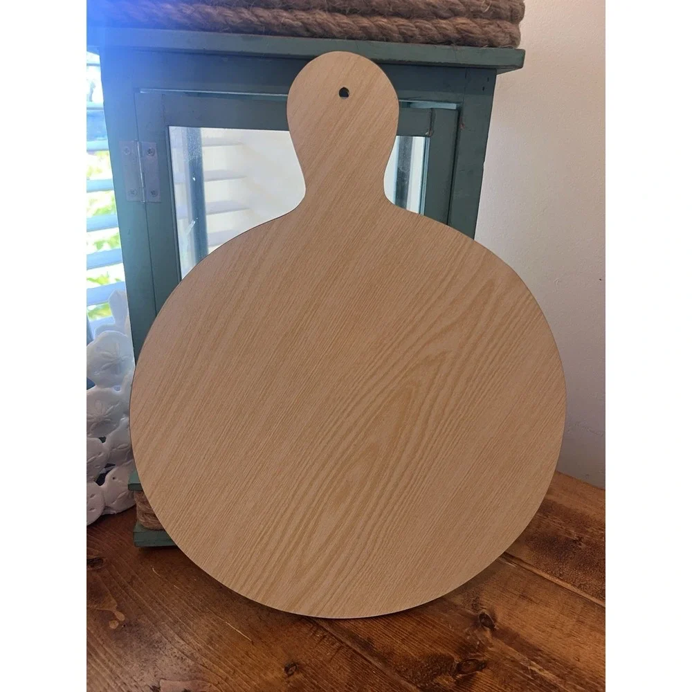 Vtg Harrods Peacock Melamine Round Cutting Board Wall Hanging